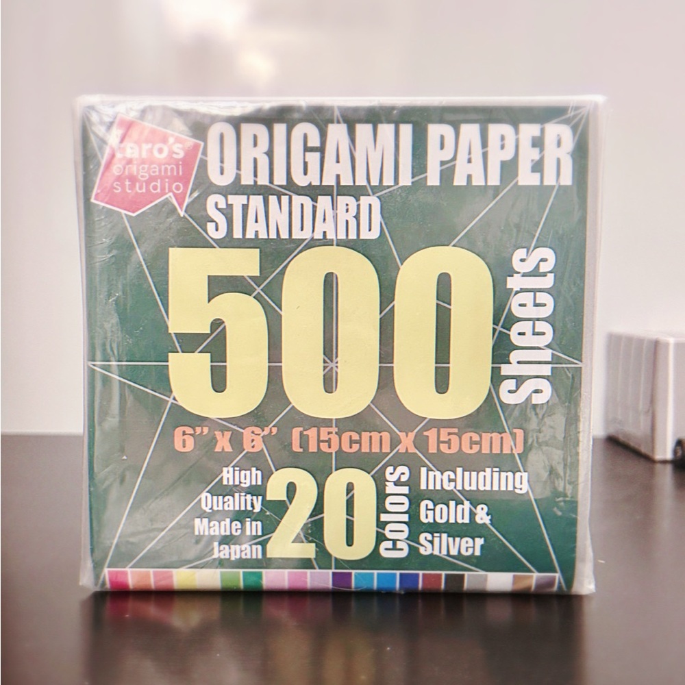 Taro's Origami Studio 6 Inch Standard Paper, 20 Colors 500 Sheets (Bundle)